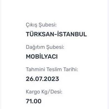 Aras Kargo Mobilyacı Şubesi Ürünümü Dağıtıma Çıkarmıyor