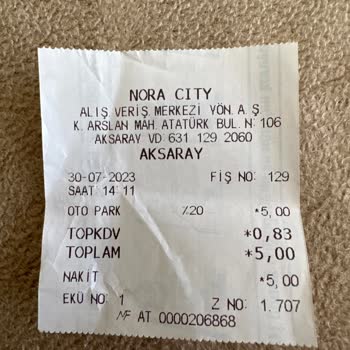 Aksaray Nora City Avm Otopark Ücretinde Oynanan Oyun