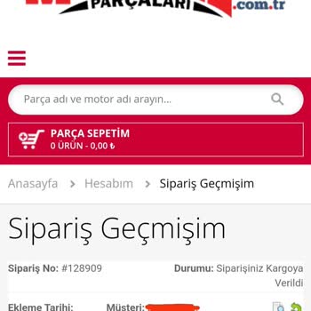 Motosikletparcalari.com.tr Kargom Gelmedi Ve Firmaya Ulaşamıyorum
