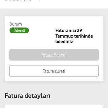 Vodafone Haksız Yüksek Fatura Kesti Ve İade Etmedi