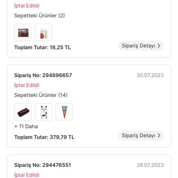 Migros Nedensiz Sipariş İptali