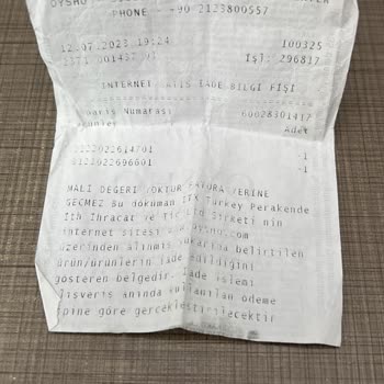 Oysho Paramı İade Etmiyor