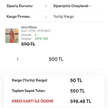 Mancaq Store Elbisem Kargoya Verilmemiş Mağdur Edildim