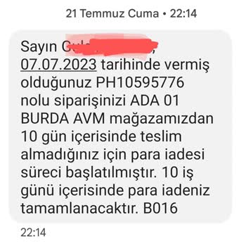 Gratis Para İadesi Vermiyor