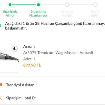 Arzum Ürünümü Göndermiyor İptal De Etmiyor