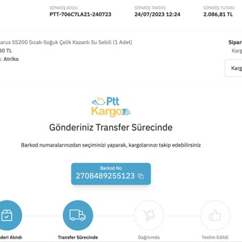 PTT Kargo PTT Teslim Edilmeyen Kargo - Kargo Sırası Yok