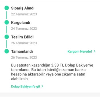 Dolap Kargo Kesintisi