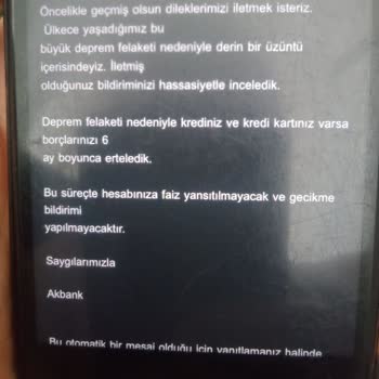 Akbank Depremde Ertelenen Krediye Faiz Yansıttı