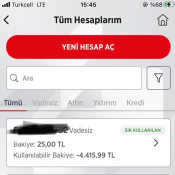 Ziraat Bankası Kullanmadığım Hesapta Borcum Gözüküyor