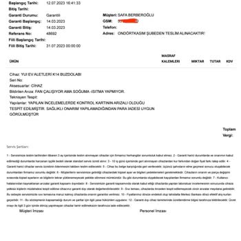 Hepsiburada Tuğra İletişim Yui Marka Buzdolabı Mağduriyeti