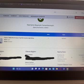 Daikin İzinsiz Ve Bilgim Olmadan Sipariş İptali Ve Fiyat Artışı