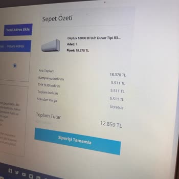 Daikin İzinsiz Ve Bilgim Olmadan Sipariş İptali Ve Fiyat Artışı
