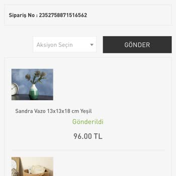 English Home Yanlış Sipariş Yolluyor