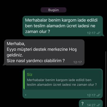 Eyyo Ürün İadesi Alamıyorum