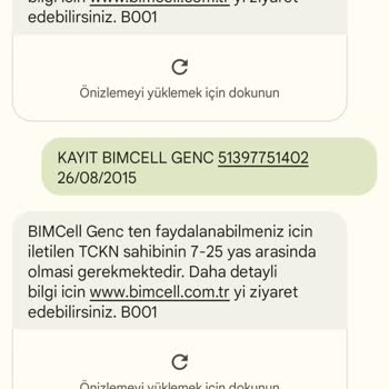 Bimcell Genç Paketi Kaydı Yapamıyoruz