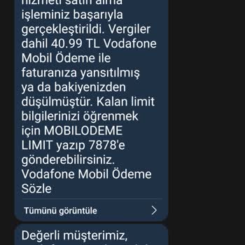 Vodafone Pay Google Subs Hizmeti Satın Alma