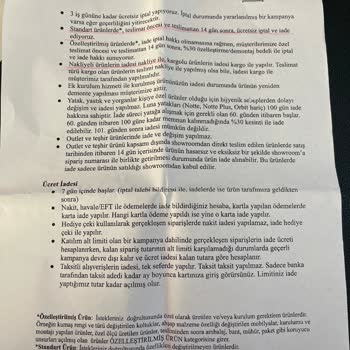 Vivense Müşteri Mağduriyeti, Eksik ve Yanlış Bilgilendirme, İade