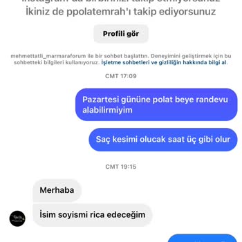 Mehmet Tatlı Kuaför Randevum Olduğu Halde İşleme Alınmadım