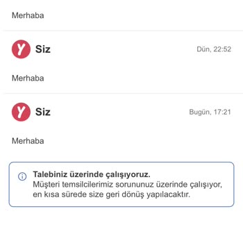 Yemeksepeti 5 Gündür İadem Gönderilmedi Hesabıma