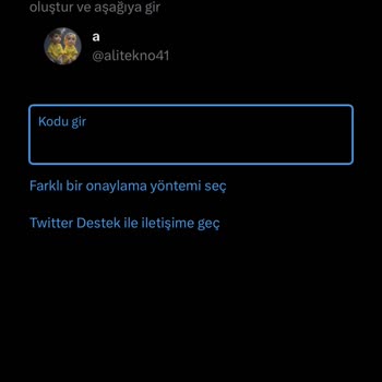 Twitter Kod Oluşturma Hatası