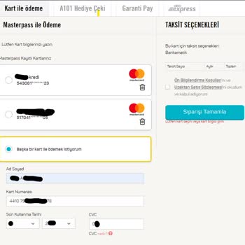 A101.com.tr Parasıyla Ürün Sipariş Edemiyorum