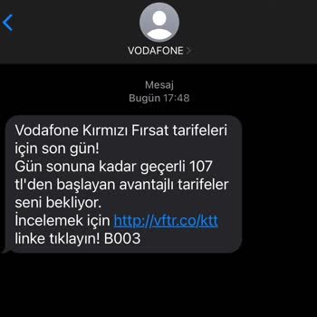 Vodafone Abonesi Olmadığım Halde İzinsiz SMS Geliyor