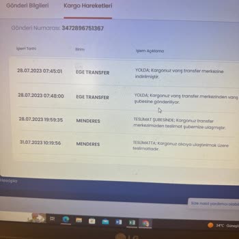 Aras Kargo Kargo Teslimat 7 Günde Yapılmadı Hala Bekliyorum