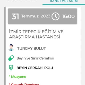 İzmir Tepecik Eğitim Ve Araştırma Hastanesi Randevu Sorunu