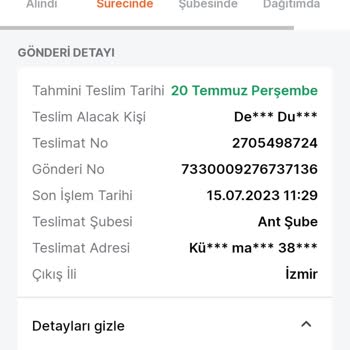 Trendyol Siparişimin Elime Ulaşmaması