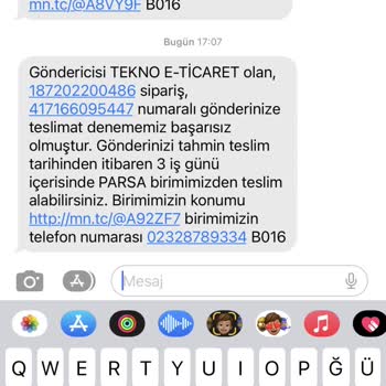 MNG Kargo Teslim Edilmeyen Sipariş