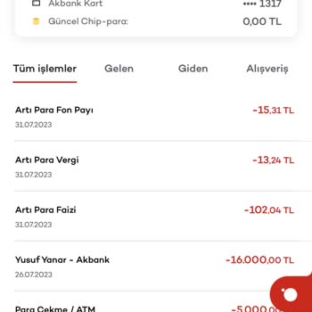 Akbank Kredi Kullanmadan Arti Para Faizi Alıyor
