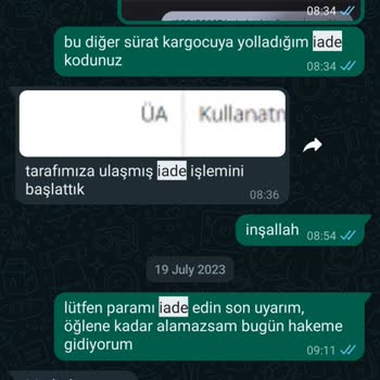 Kullanatmarket.com Kullanat Market Israrla Paramı İade Etmiyor