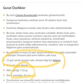 Trendyol Altın İade Süreci