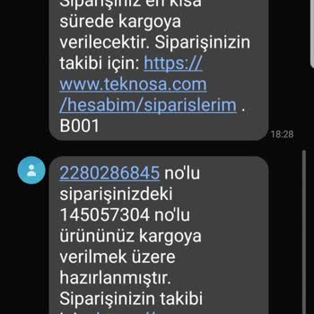 Teknosa.com Sipariş İptali
