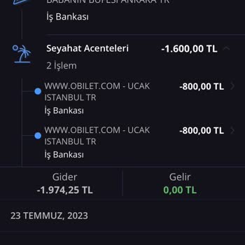 Obilet Kartımdan Fazla Ücret Çekildi