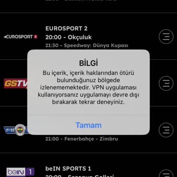 Tod TV Bein Sports Giremiyorum İçerik Hatası Alıyorum
