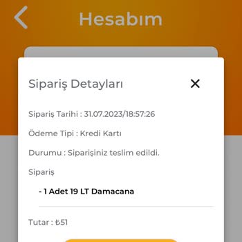 Saka Su Sipariş Teslim Edildi Diye Gösterip Teslim Edilmemesi