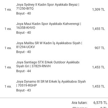 Joya Ayakkabı 32 Günde Teslim Edilemeyen Sipariş