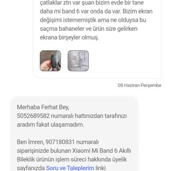 Hepsiburada Mi Band 6 Ürününün Arkasında Durmaması