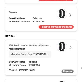 Hepsiburada Mi Band 6 Ürününün Arkasında Durmaması