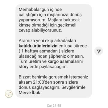 Beroshbabynest (Instagram) Ürün Teslim Edilmemesi