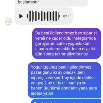 Beroshbabynest (Instagram) Ürün Teslim Edilmemesi