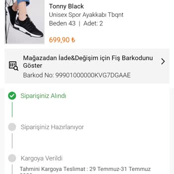FLO Ayakkabı FLO Paramı Aldı Ama Ürünü Göndermiyor