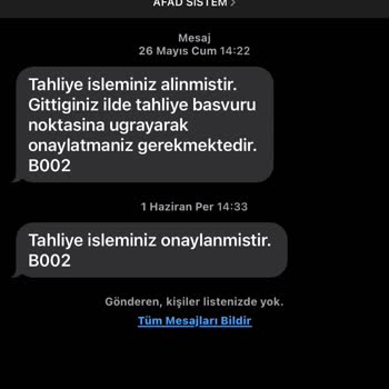 AFAD Tahliye İşlemi Onaylandı Ama Para Yatmadı