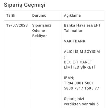 Arya Gross Ürünlerim Kargolanmadı