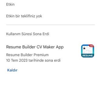Resume Builder Premium Haksız Para Alışı