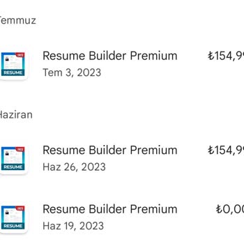 Resume Builder Premium Haksız Para Alışı