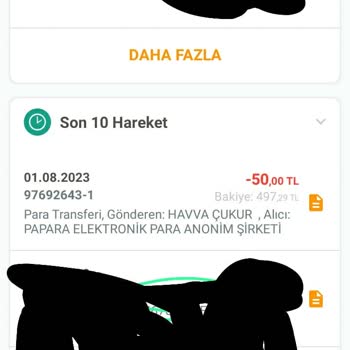 Papara'ya Para Gitmeme Sorunu