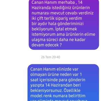 Canan&Toprak Collection Parasını Ödediğim Ürünlerimi Göndermedi Para İadesi Yapmadı