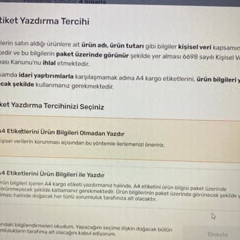 Aras Kargo Gönderim İçeriklerinin Sorulması
